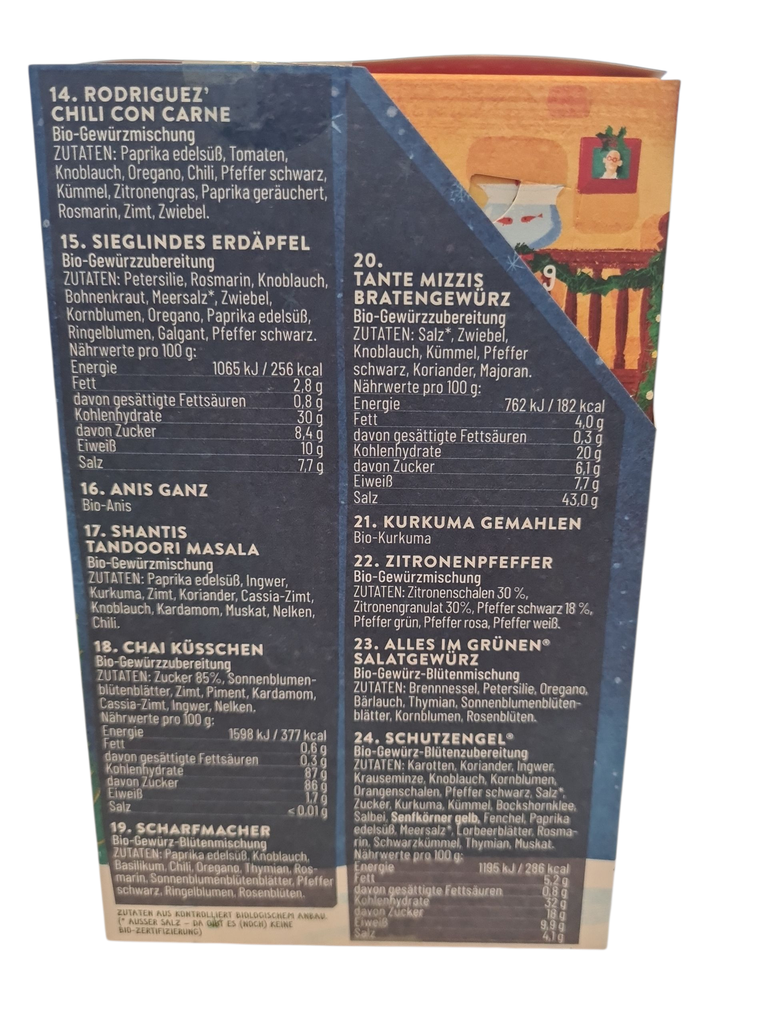 Gewürz Adventskalender Bio