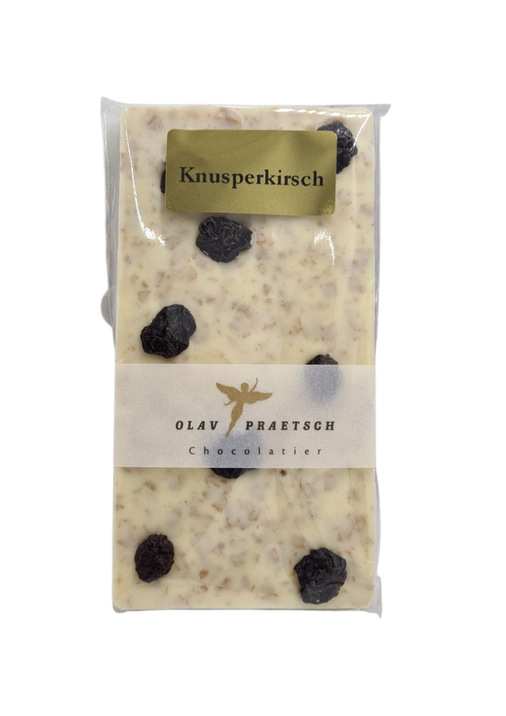 Knusperkirsch Schokolade weiß 100g