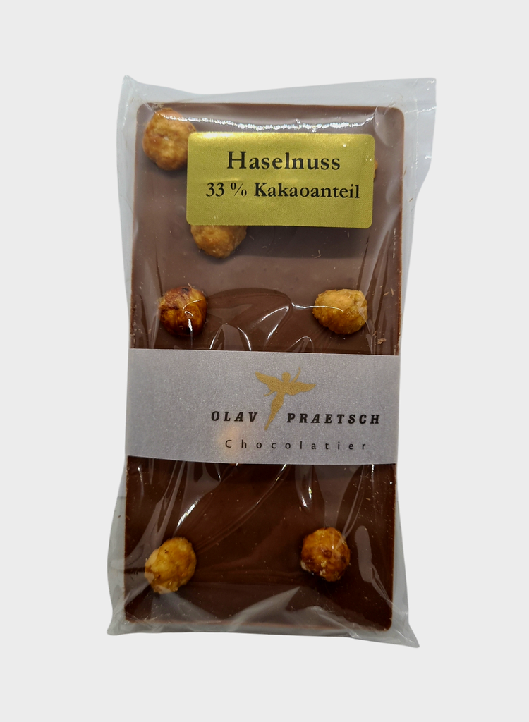 Haselnuss Schokolade 33% Vollmilch 100g