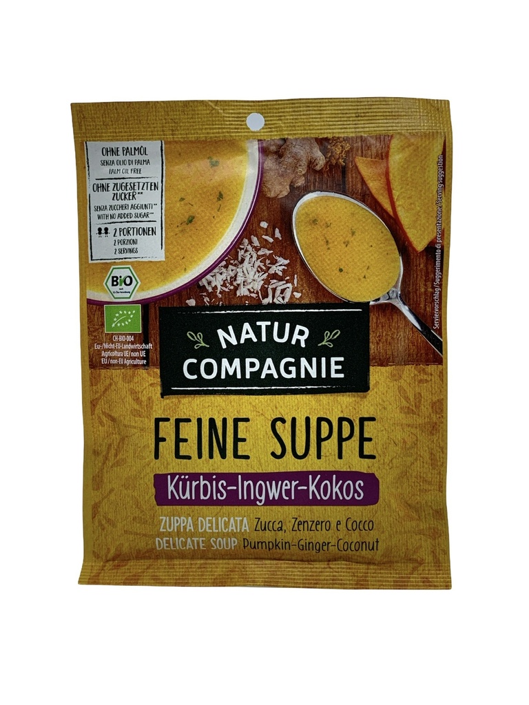 Kürbis-Ingwer-Kokos Suppe Bio 