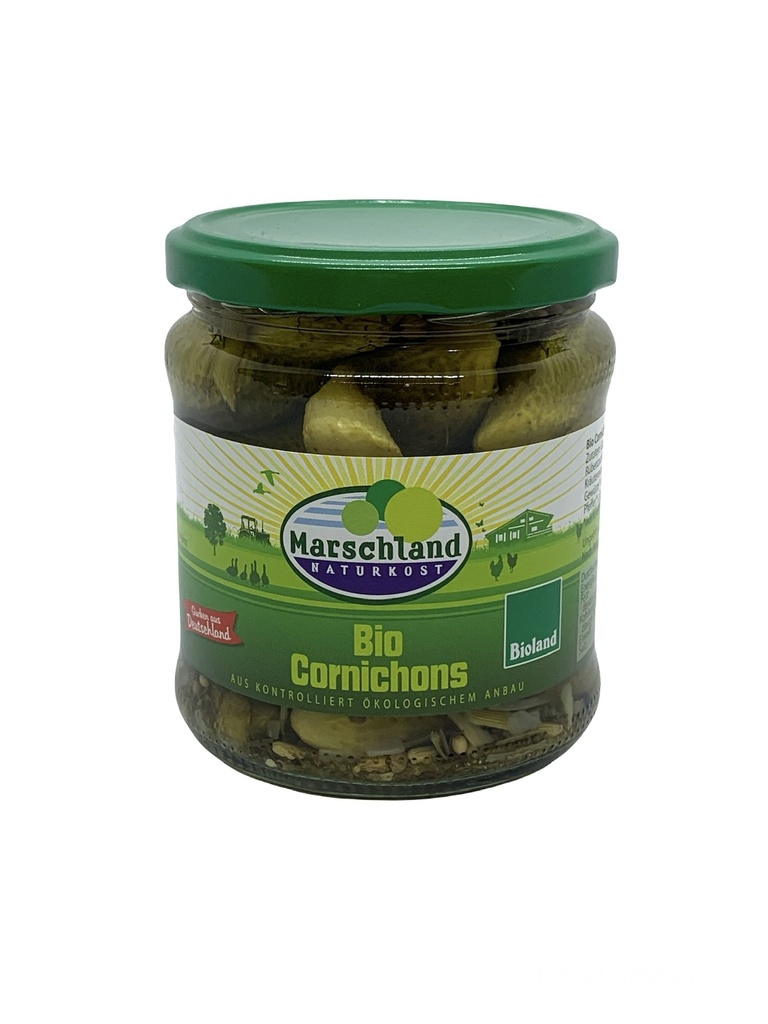 Cornichons ohne Zucker Bio 330g