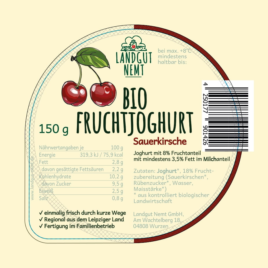 Bio-Fruchtjoghurt Sauerkirsche 150g