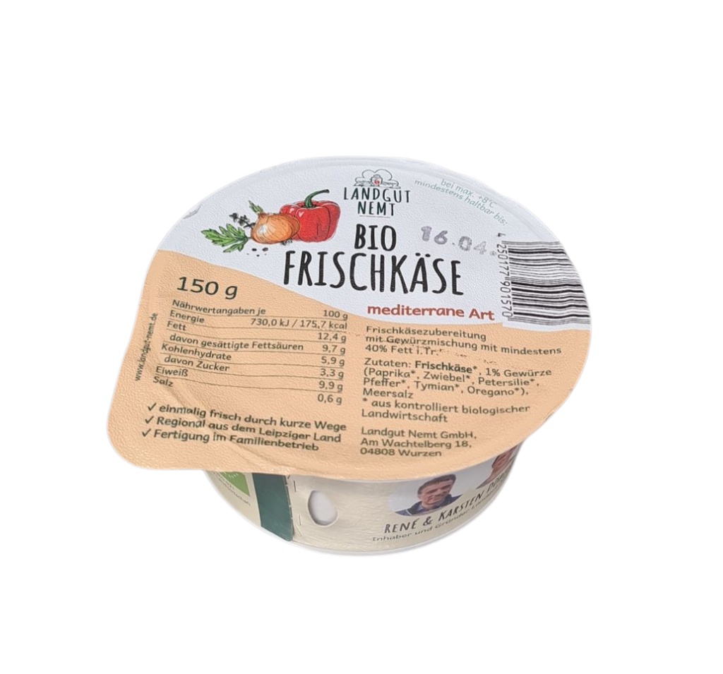 Bio-Frischkäse mediterrane Art 150g