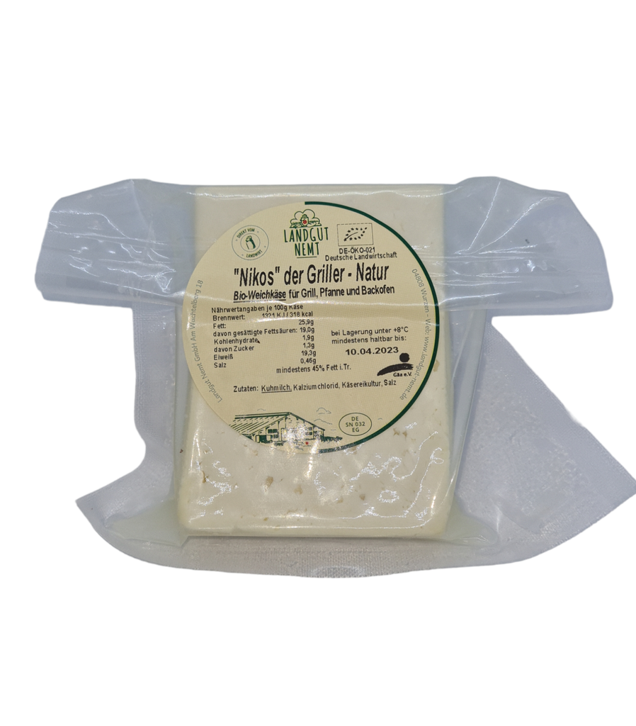 Bio-Grillkäse Natur &quot;Nikos der Griller&quot; ca. 200g