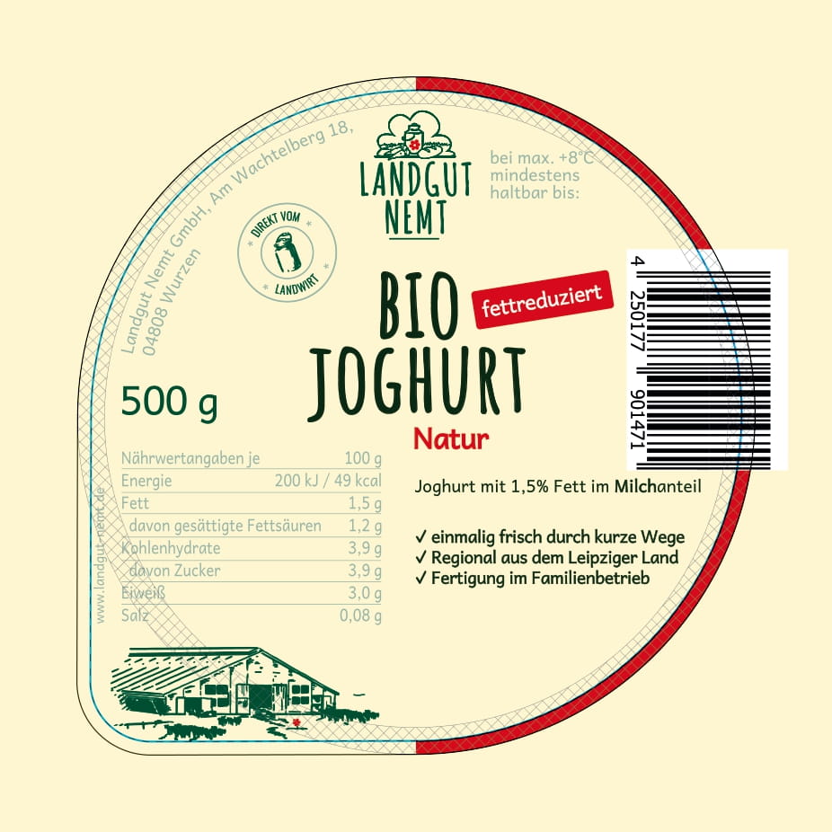 Bio-Joghurt Natur fettreduziert 500g
