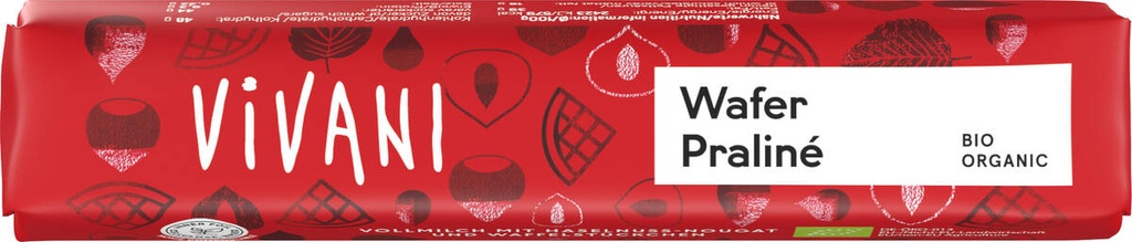 Schokoriegel Wafer Praliné Bio 40g