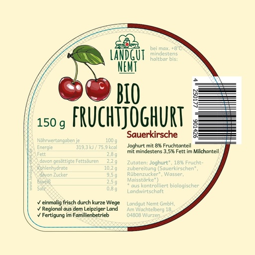 [113039] Bio-Fruchtjoghurt Sauerkirsche 150g