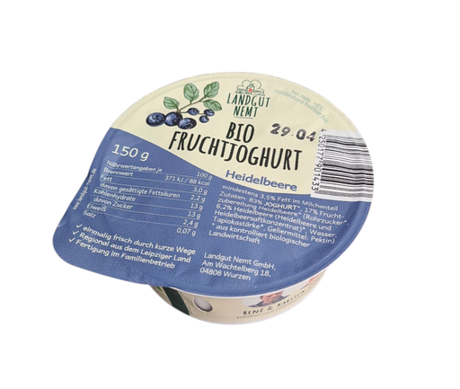 [113077] Bio-Fruchtjoghurt Heidelbeere 150g