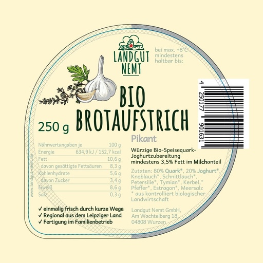 [116041] Bio-Brotaufstrich pikant 250g