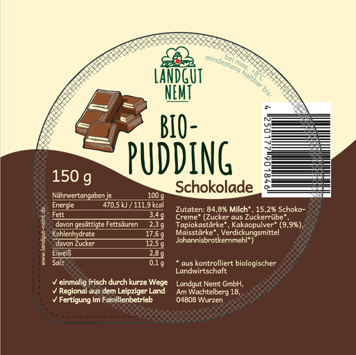 [113091] Bio-Pudding Schokolade 150g